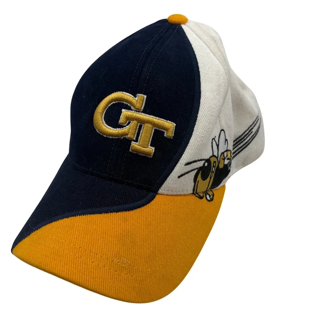 Vintage Georgia Tech Yellow Jackets Hat Buzz Cap Mens 90s Y2K Top of the World